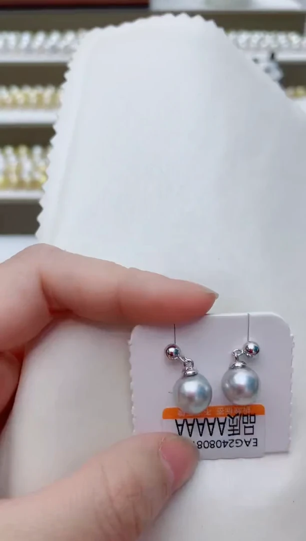 【闪购商品】海水珍珠耳饰银S925镶嵌A85