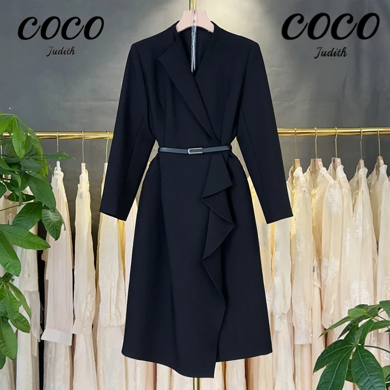 现货【RG1501】2025年时尚气质百搭减龄显瘦设计感轻奢新款连衣裙