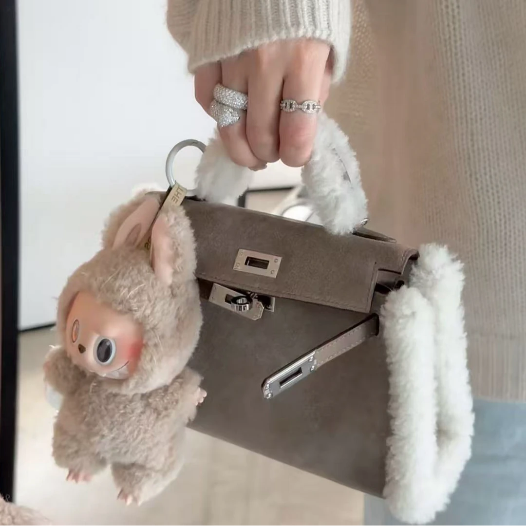 未使用 Hermes/爱马仕 minikelly 二代泰迪大象灰 银扣 B刻