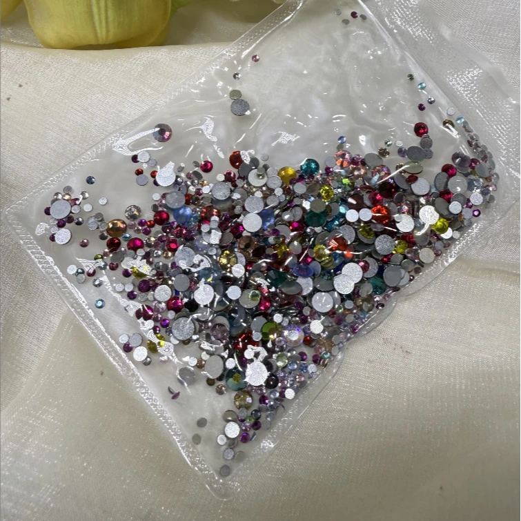 【希妹甄选】美甲大小混合五彩圆钻