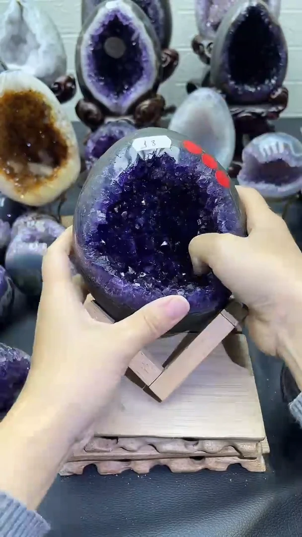未镶嵌大型摆件（非配饰）紫晶608号龙蛋
