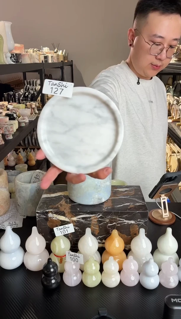 石材127中花白15cm圆盘福利品不退不换