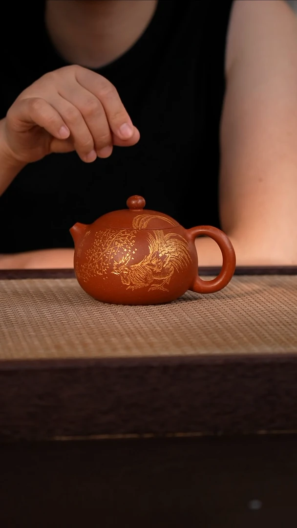 茶壶紫砂粗砂朱泥 250cc