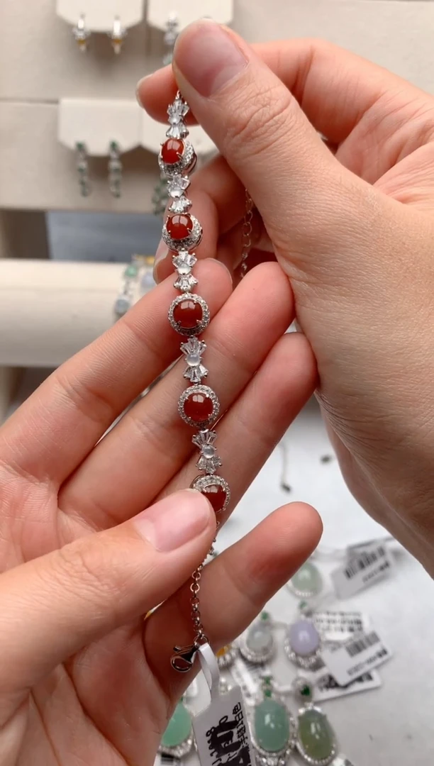 【闪购商品】翡翠手链银S925镶嵌热