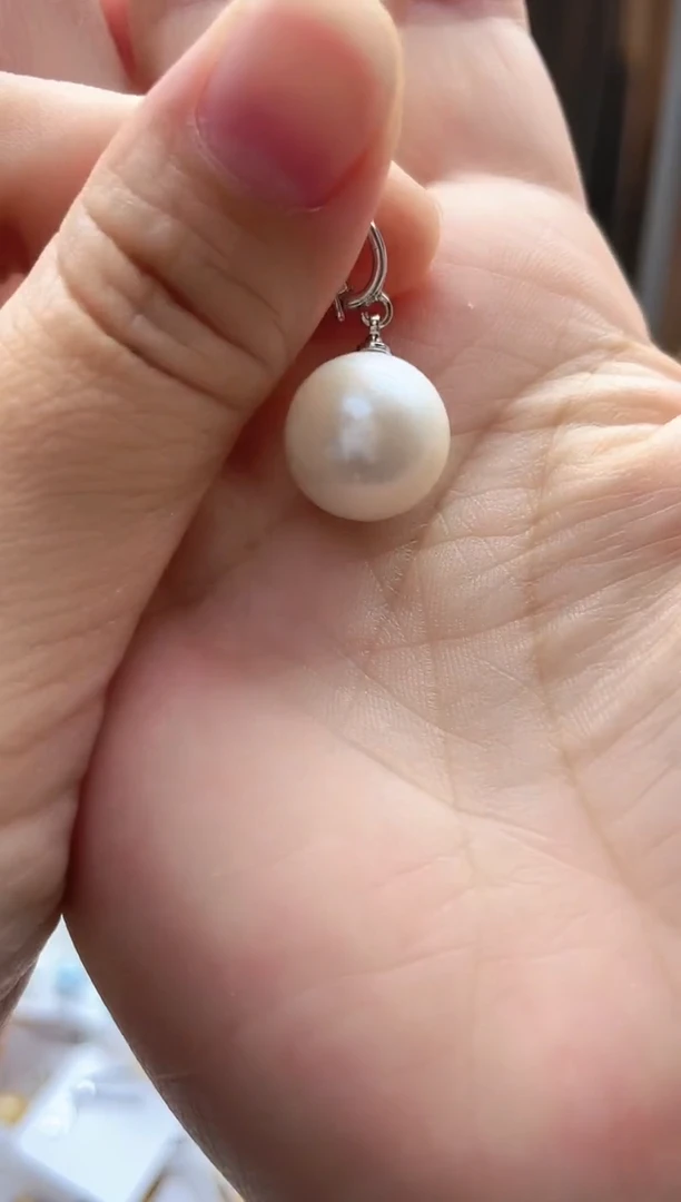 吊坠(不含链)未镶嵌淡水珍珠13mm+白珠万能扣