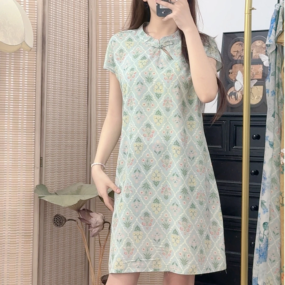 【花筵笑A8070】新中式旗袍夏季气质