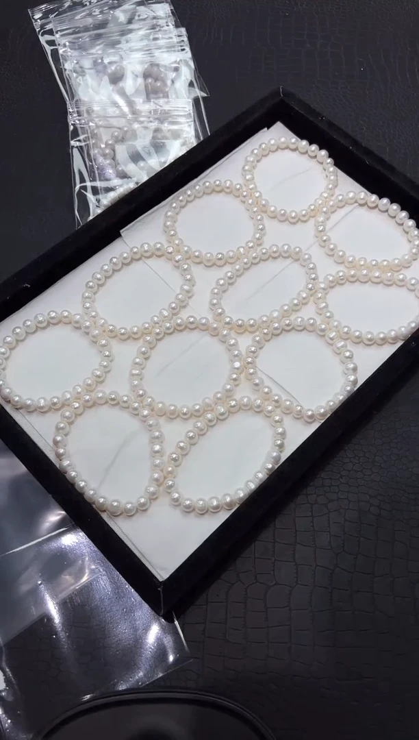 淡水珍珠手串未镶嵌2c多样性发其一【1条】默认微瑕