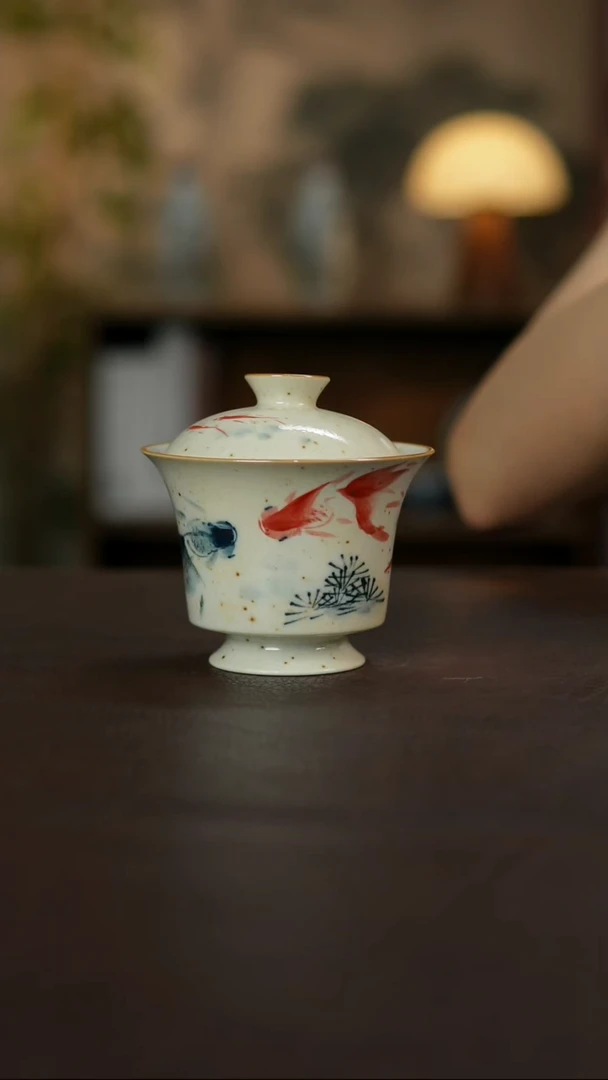 景德镇陶瓷杯碗柴烧多人