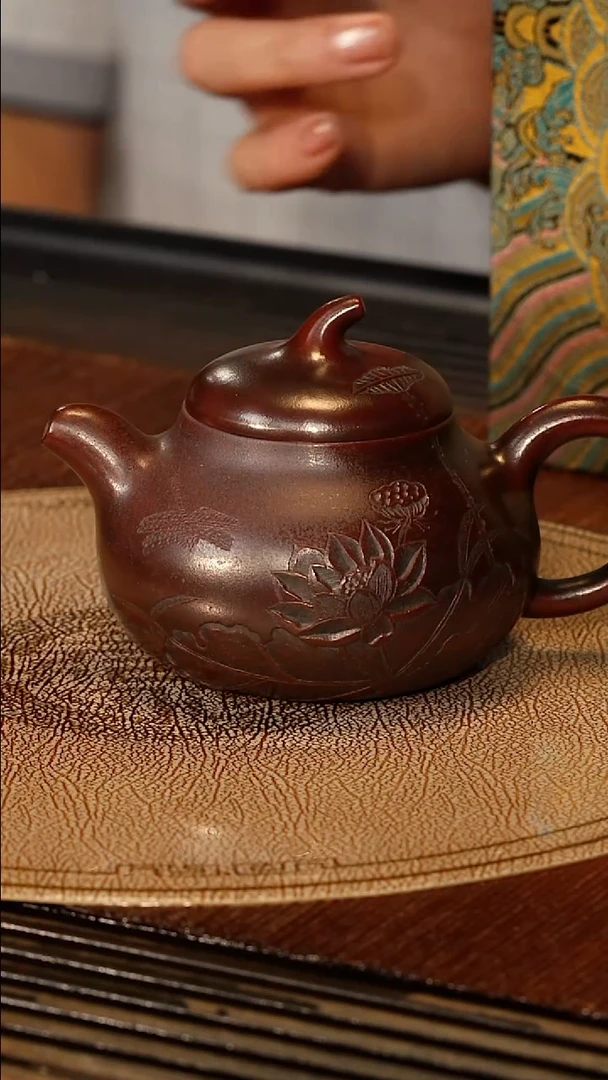 宜兴紫砂PQZ  红木烧 茄瓜