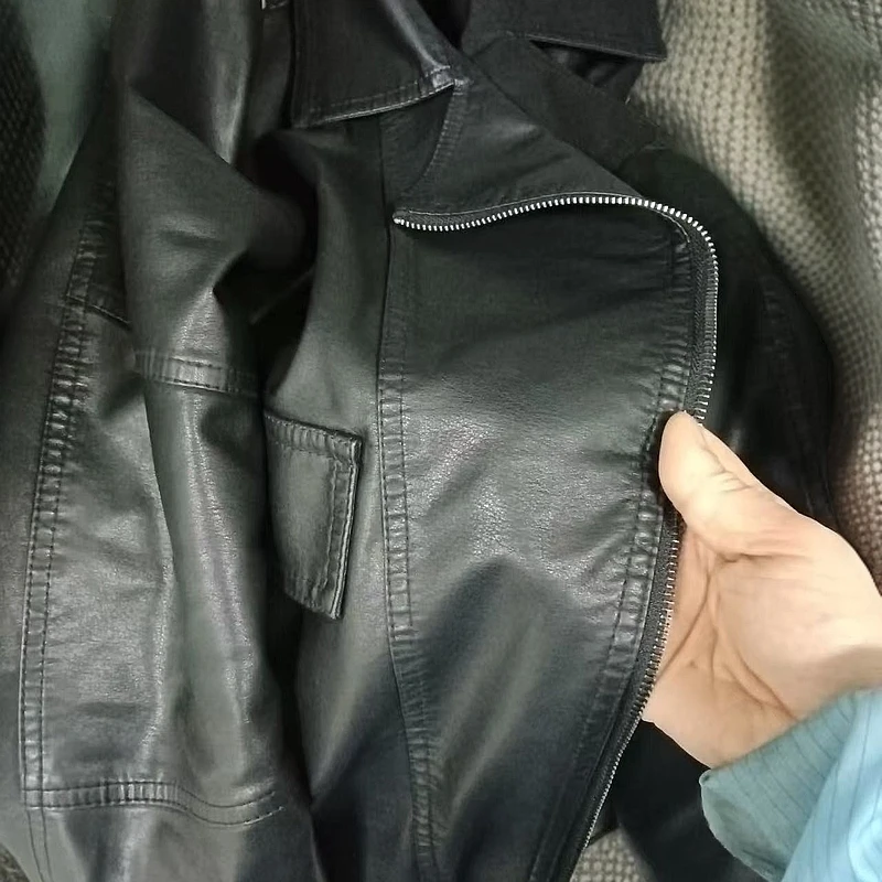 尾货库存微瑕疵男女皮衣春秋春款时尚休闲百搭黑色韩版秋季