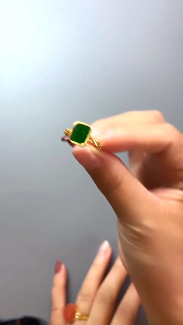 【闪购商品】翡翠戒指银S925镶嵌翡翠戒指