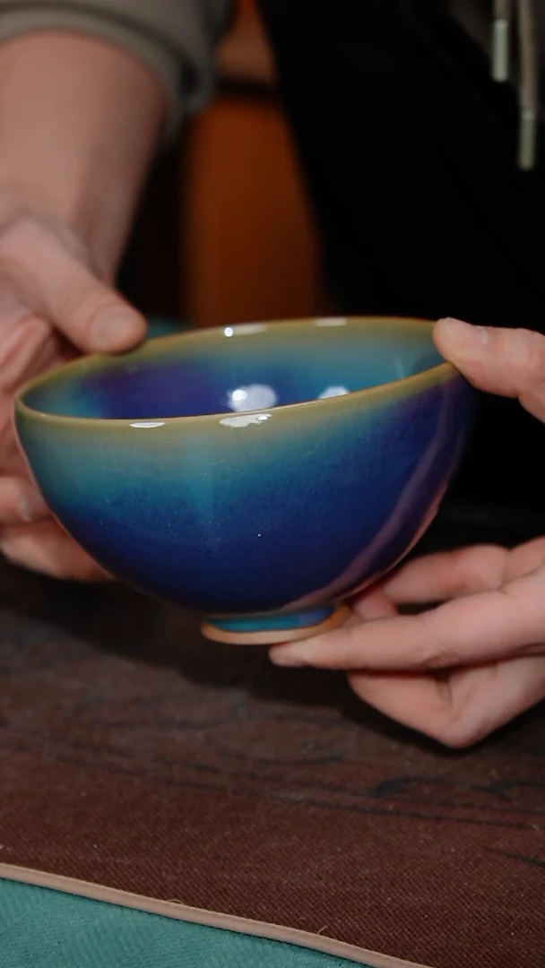 【闪购商品】7-1鸡心碗（天青玫瑰紫）+瓷片