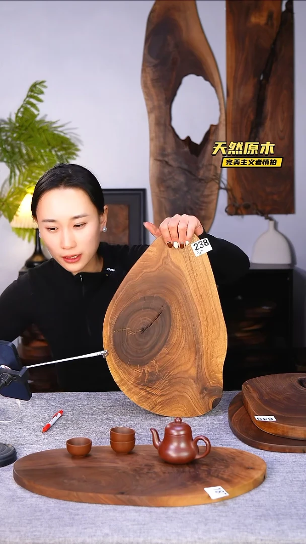 木北美黑胡桃原木.干裂疤结不属于商品质量问题完美主义者慎拍