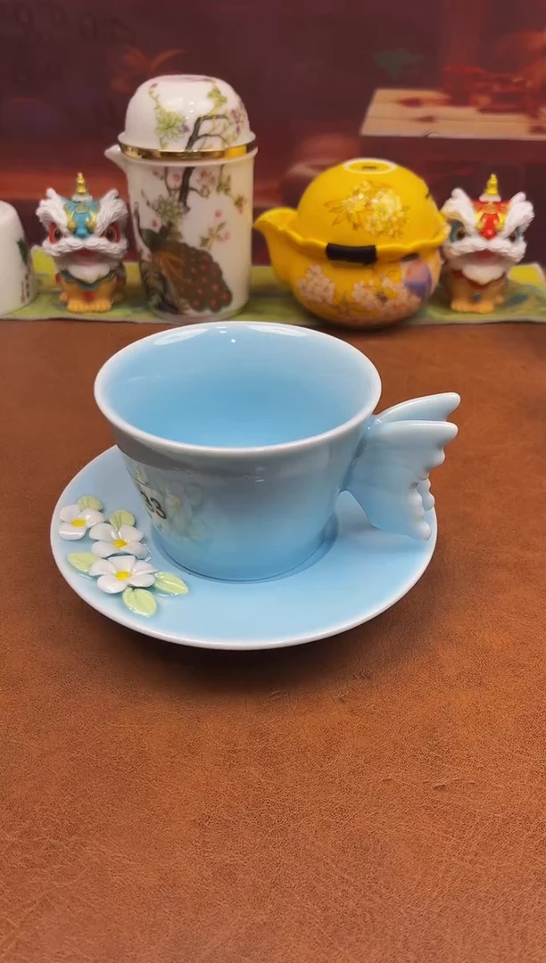 陶瓷茶具摆件旅行套组
