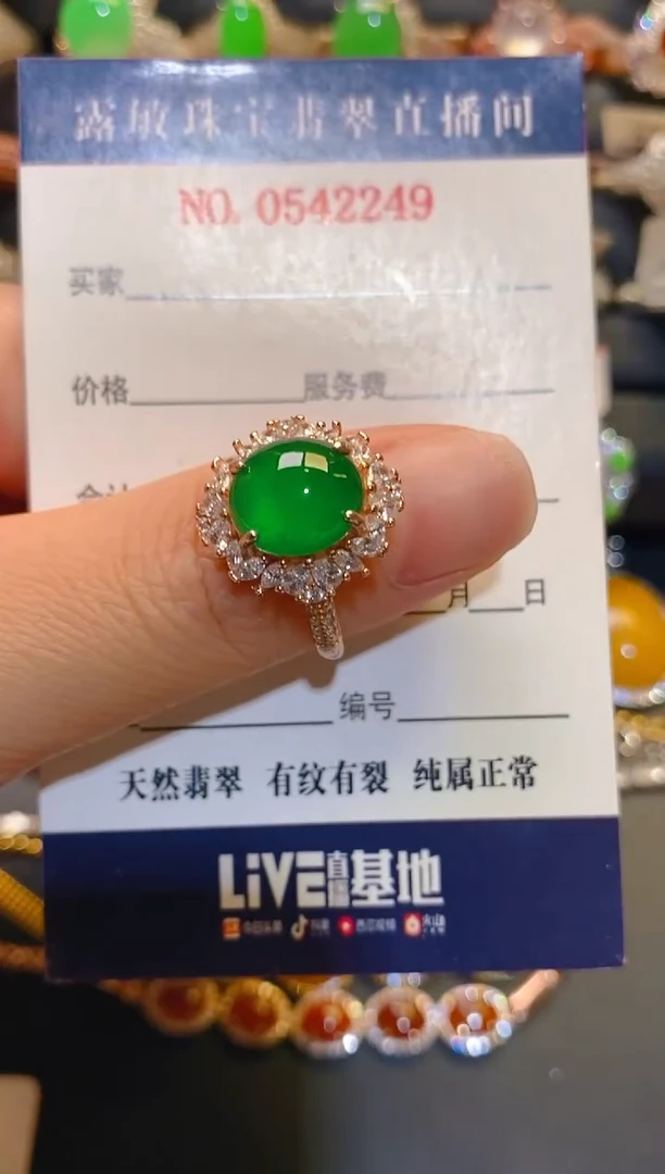 银S925镶嵌翡翠耳饰天然