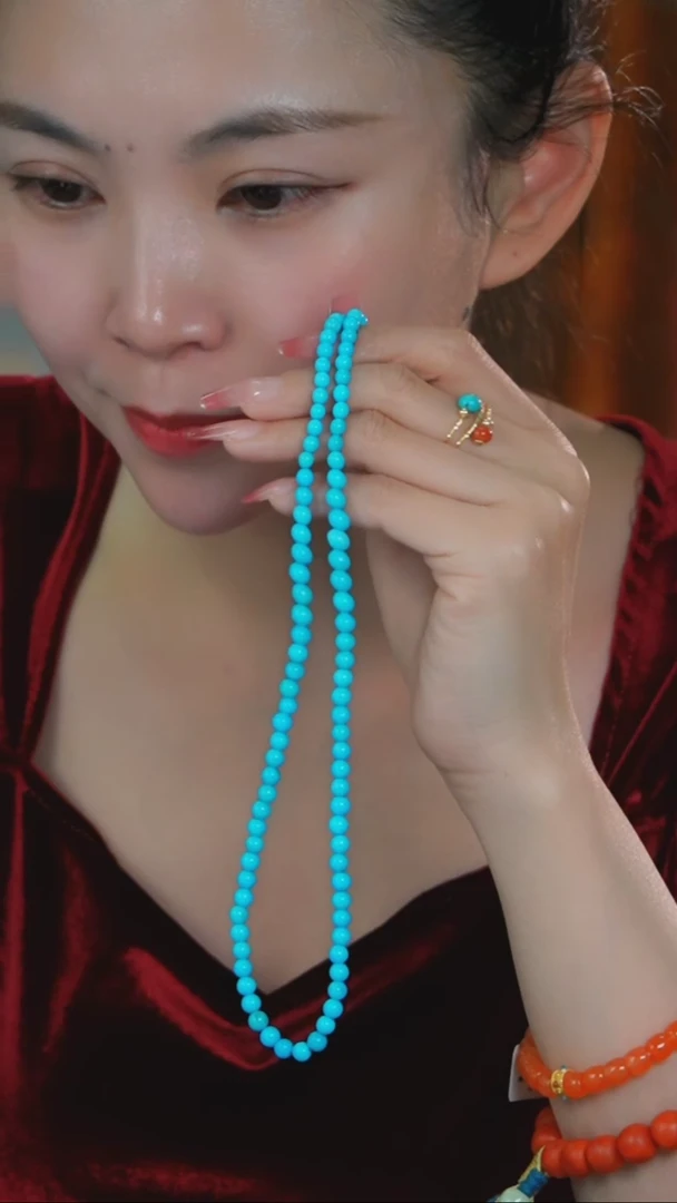 【闪购商品】绿松石项链银S925镶嵌发货一件5m+