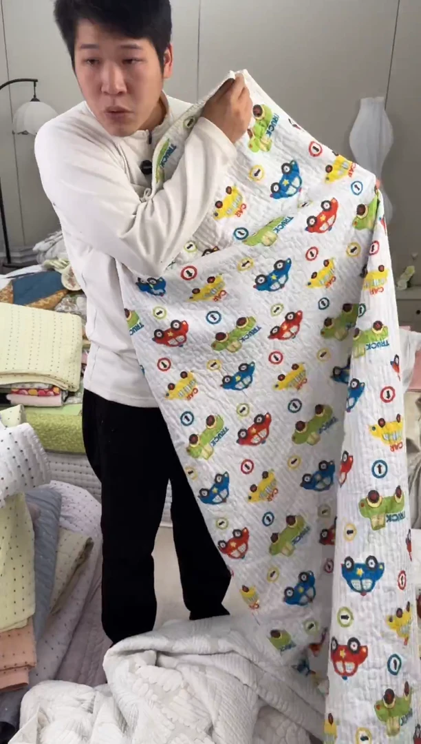 棉小汽车140*200单床盖纯棉