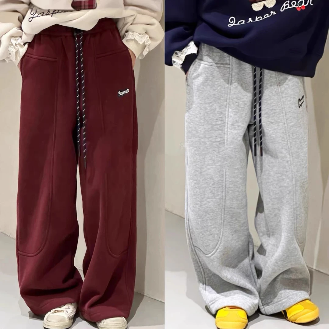 【专属】2024冬韩版字母加绒加厚过冬卫裤 A821 821