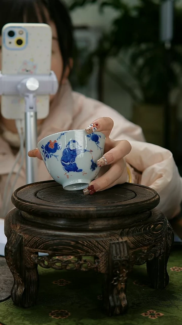 【闪购商品】003陶瓷供应链青花童子人物画片主人杯