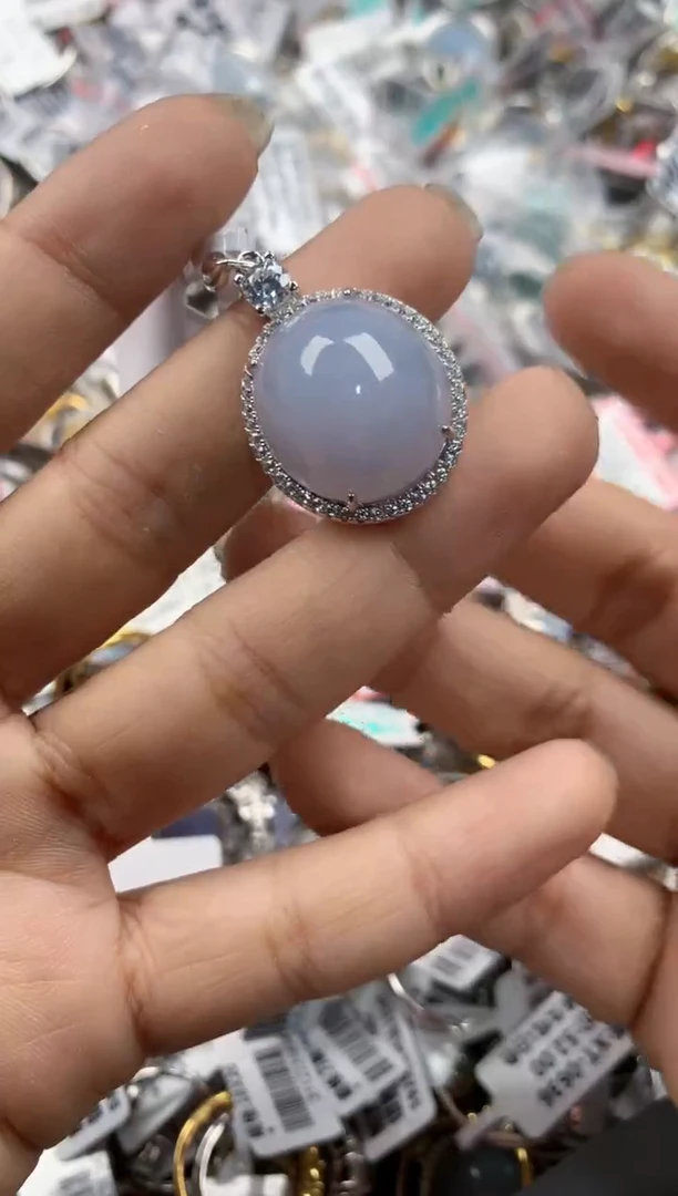 银S925镶嵌戒指翡翠141414----8