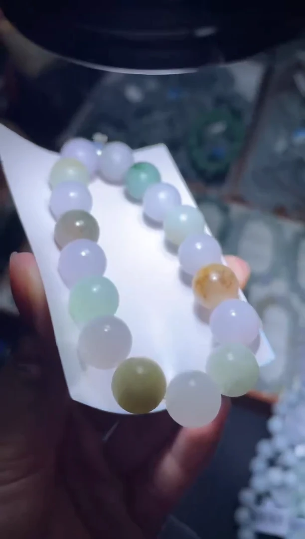 未镶嵌定制翡翠天然缅甸A货翡翠手串40