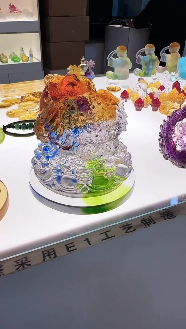 手工艺品琉璃金蟾
