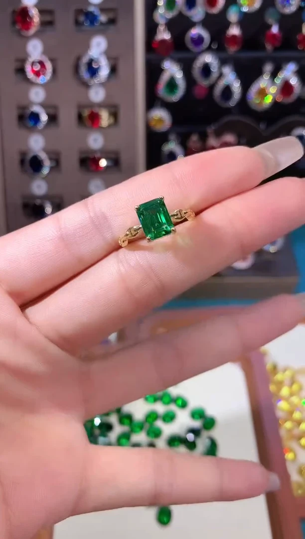 银S925镶嵌戒指碧玺79金