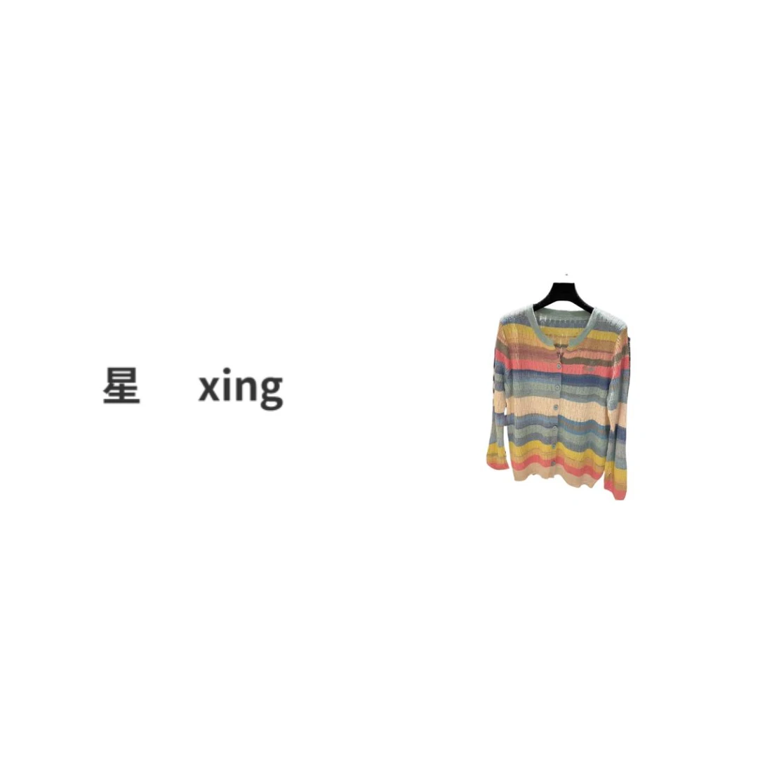 164春夏装长袖单排扣针织上衣52038