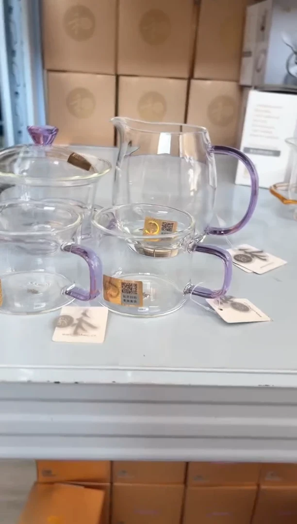 【闪购商品】禅语盖碗浅紫+清禾杯浅紫+澄然浅紫