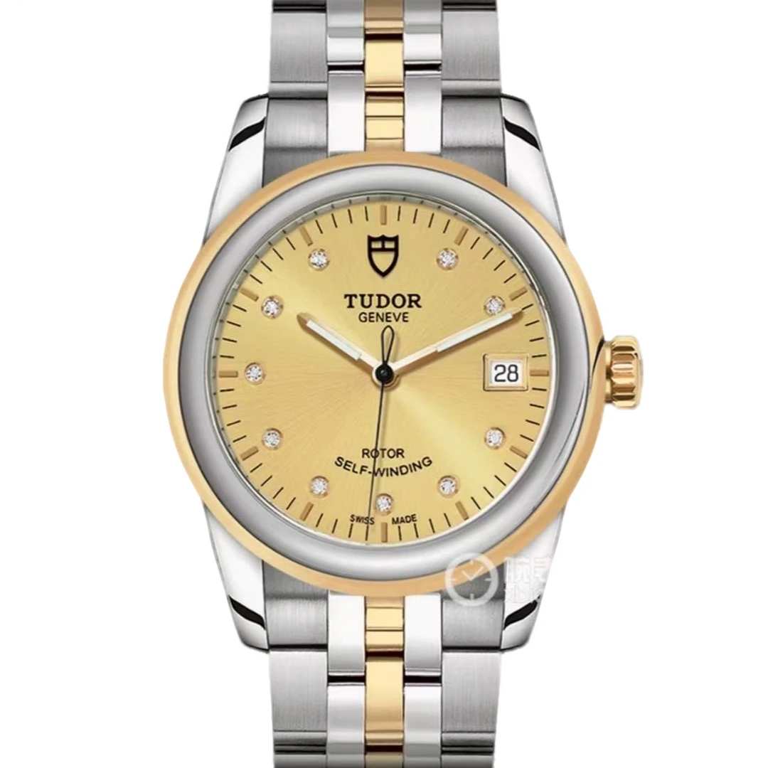 99新 TUDOR/帝舵 骏珏日历系列腕表/18k金/36mm/钢带改皮带