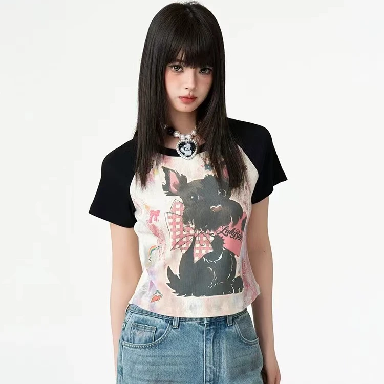 LALABOBO25年春夏新款原创撞色插肩T恤LBEB-WSDT15