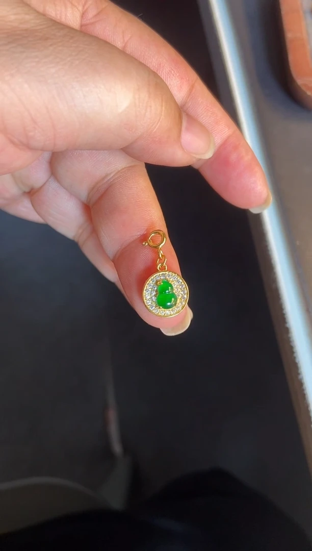 吊坠(不含链)银S925镶嵌翡翠1