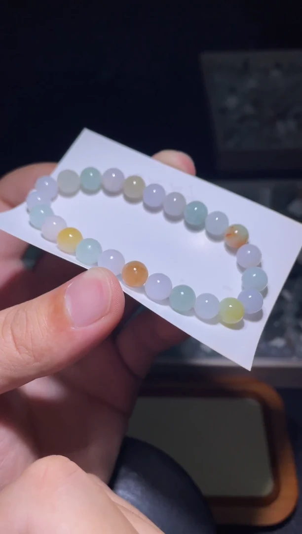 未镶嵌定制翡翠大****丹珠串