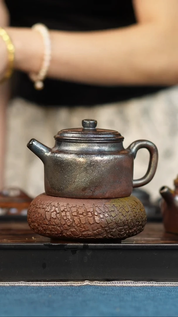 茶壶紫砂安****！柴烧紫砂德钟