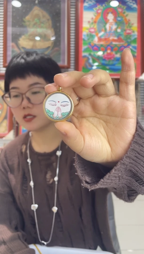 吊坠胖*纯手绘唐卡（非质量问题 不退不换） 四臂老师