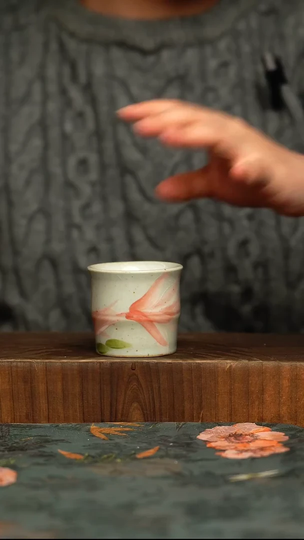杯釉下彩手工手绘同款陶器