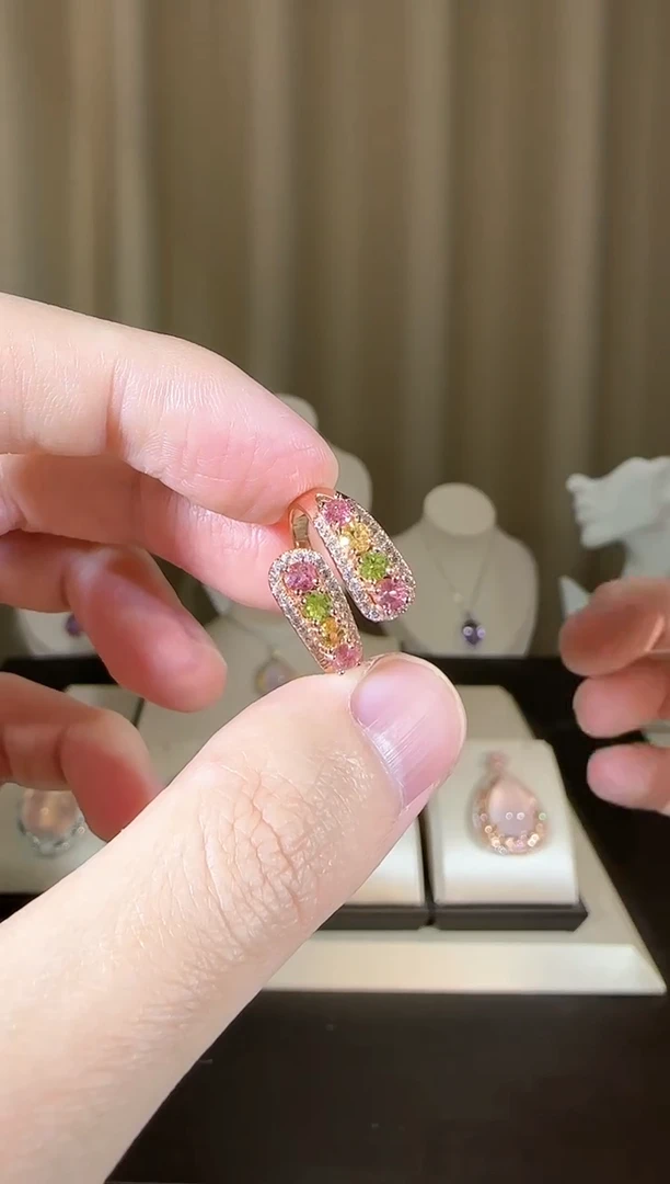 【闪购商品】碧玺戒指银S925镶嵌时尚