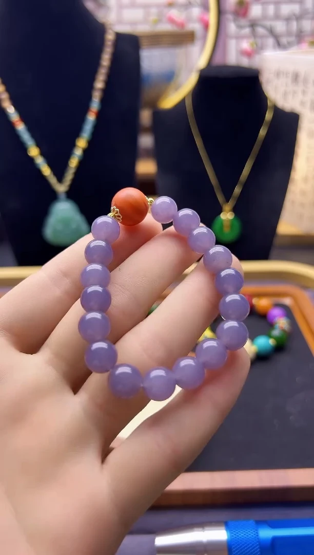 【闪购商品】和田玉手链14K金镶嵌S484