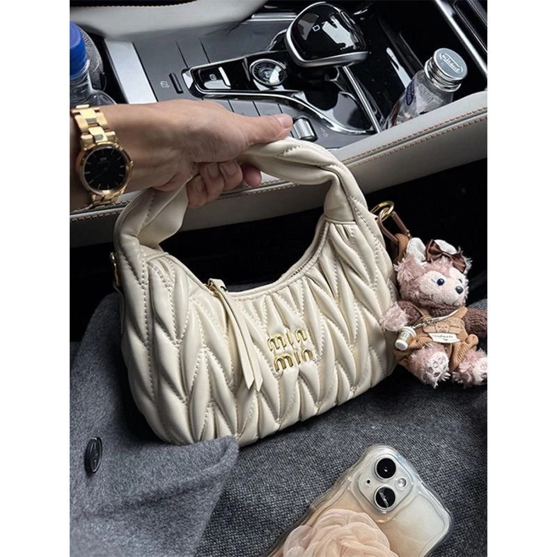 女包2025腋下包包单肩斜挎包小众新款云朵褶皱高级手提包网红包包