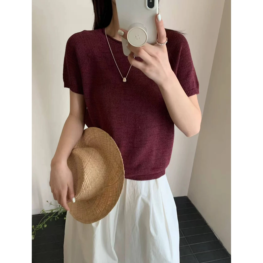 芮初3193【一线成衣中袖针织衫】巨百搭！高货女士薄款上衣