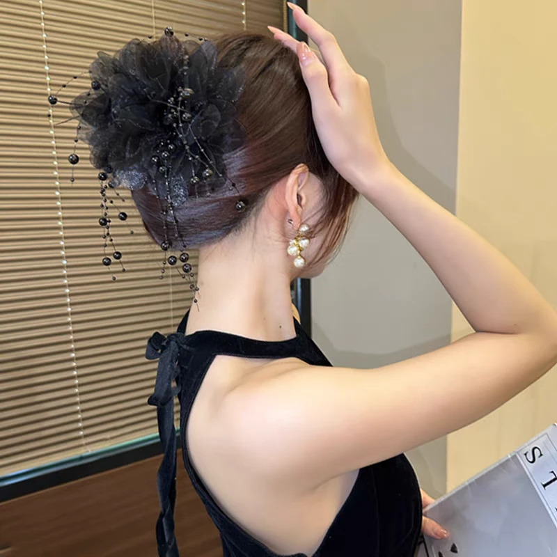 复古港风极简风抓夹女休闲风发夹鲨鱼夹发卡ins网红复古夹子