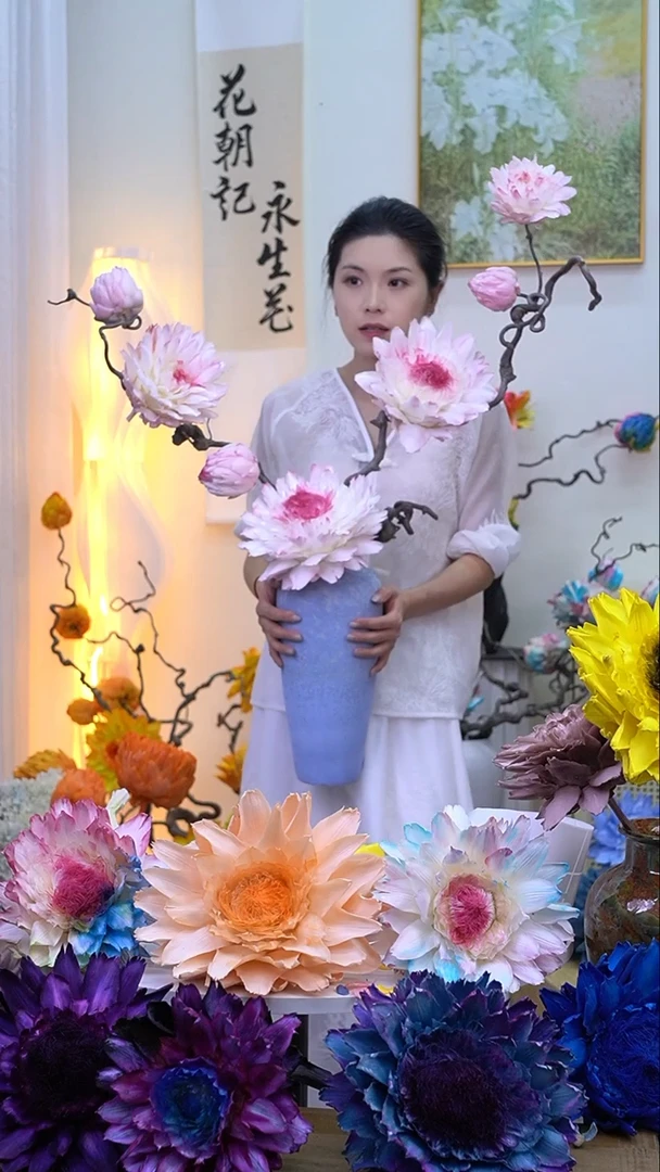 龙枣支洋蓟桃夭【不带花瓶】