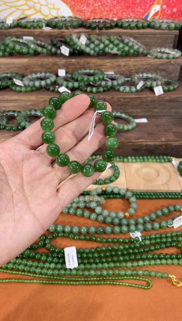 和田玉未镶嵌手串和田玉碧玉手串卡12mm拍一发一