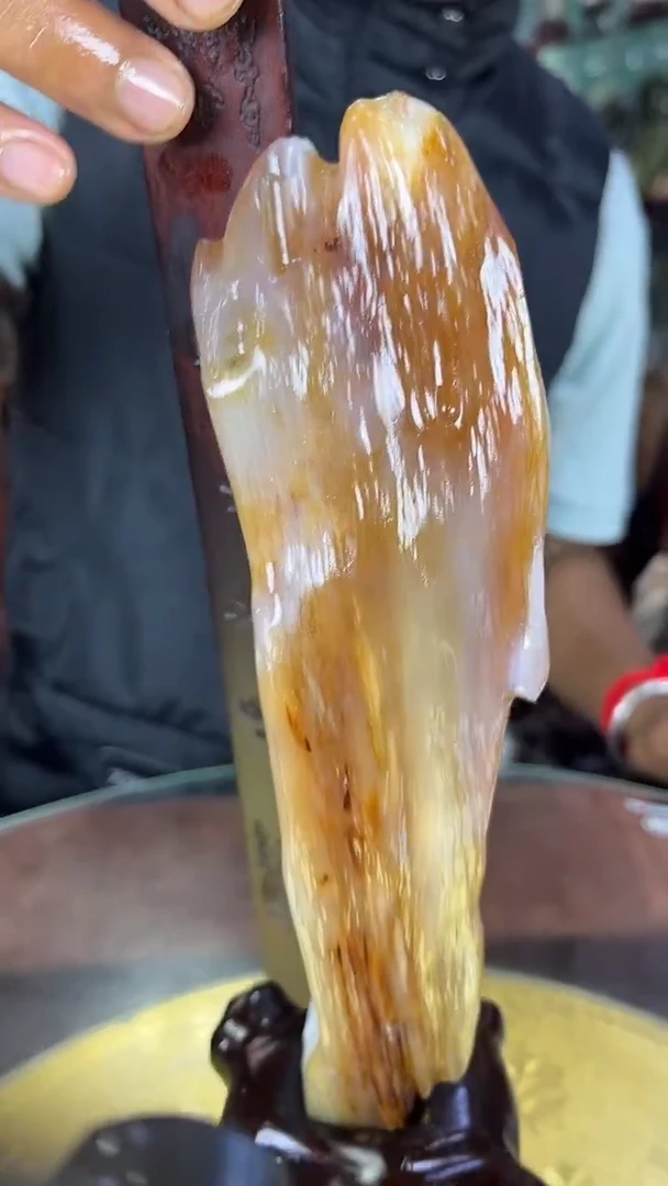 缅甸天然树化玉摆件