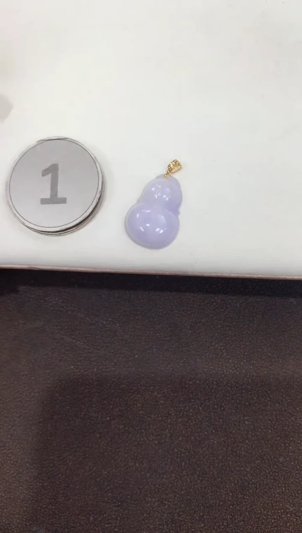 颈饰18K金镶嵌翡翠天然缅甸A货翡翠