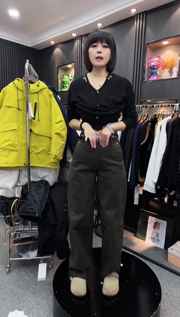 9915牛仔裤---绿色29码