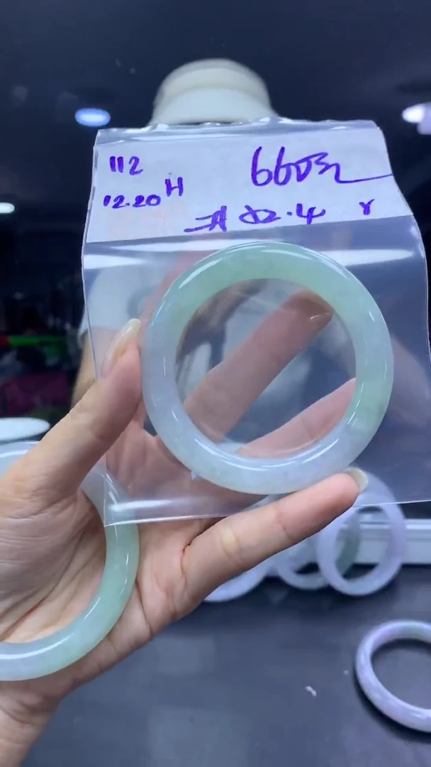 未镶嵌定制翡翠112手镯52.4纹+660元+拍一发一