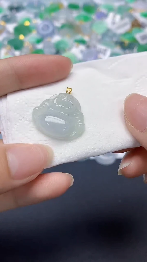 翡翠未镶嵌颈饰天然缅甸a货翡翠