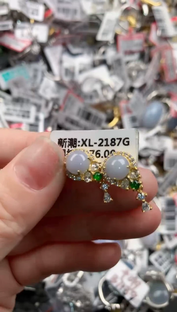 银S925镶嵌戒指翡翠888---2