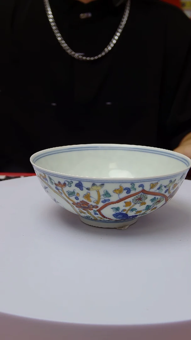 碗斗彩开窗花卉纹碗#803#